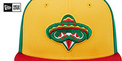 Travelers COPA SNAPBACK Gold-Green-Red Hat by New Era - 3rd View