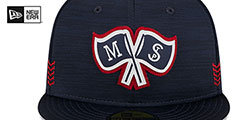 Twins 2024 ONFIELD CLUBHOUSE Heather Navy Fitted Hat by New Era - 3rd View