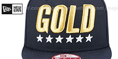 United States GOLD SNAPBACK Navy Hat by New Era - 3rd View