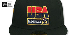 USA Basketball DREAM TEAM Black Fitted Hat by New Era - 3rd View