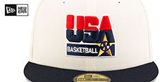 USA Basketball DREAM TEAM Chrome-Navy Fitted Hat by New Era - 3rd View