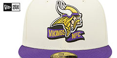 Vikings 2022 NFL SIDELINE Cream-Purple Fitted Hat by New Era - 3rd View