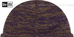 Vikings BEVEL Purple-Gold Knit Beanie Hat by New Era - 3rd View