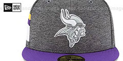 Vikings HOME ONFIELD STADIUM Charcoal-Purple Fitted Hat by New Era - 3rd View