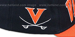 Virginia LACROSSE SUPER-ARCH SNAPBACK Navy-Orange Hat by Zephyr - 3rd View