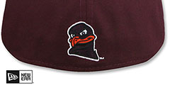 Virginia Tech NCAA TEAM-BASIC Maroon Fitted Hat by New Era - 3rd View