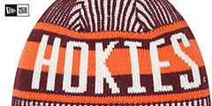 Virginia Tech STRIPED Knit Beanie Hat by New Era - 3rd View