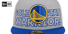 Warriors 2023 ALTERNATE NBA DRAFT Grey-Royal Fitted Hat by New Era - 3rd View