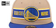 Warriors 2024 NBA DRAFT SNAPBACK Camel-Royal Hat by New Era - 3rd View