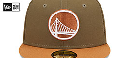 Warriors 2T COLOR PACK Olive-Tan Fitted Hat by New Era - 3rd View