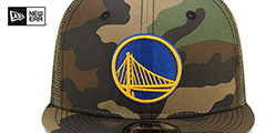 Warriors ARMY CAMO TRUCKER Hat by New Era - 3rd View