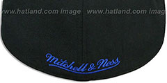 Warriors BASIC-LOGO Black-Royal Fitted Hat by Mitchell and Ness - 3rd View