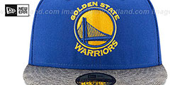 Warriors GRIPPING-VIZE Royal-Grey Fitted Hat by New Era - 3rd View