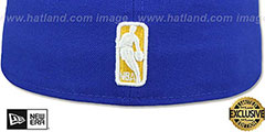 Warriors LEATHER POP Royal Fitted Hat by New Era - 3rd View