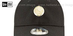 Warriors MINI GOLD METAL-BADGE STRAPBACK Black Hat by New Era - 3rd View