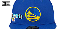 Warriors STATEVIEW Royal Fitted Hat by New Era - 3rd View