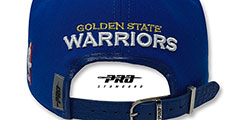 Warriors TEAM-BASIC STRAPBACK Royal-Gold Hat by Pro Standard - 3rd View