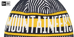 West Virginia STRIPED Knit Beanie Hat by New Era - 3rd View