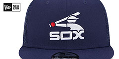 White Sox COOP TEAM-BASIC TRUCKER SNAPBACK Navy Hat by New Era - 3rd View