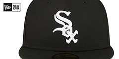 White Sox 2005 WORLD SERIES SIDE-PATCH UP Black-White Fitted Hat by New Era - 3rd View