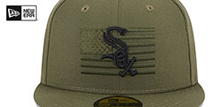 White Sox 2023 ARMED FORCES STARS N STRIPES Hat by New Era - 3rd View