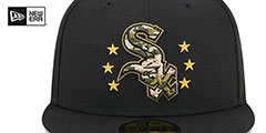 White Sox 2024 ARMED FORCES STARS N STRIPES Hat by New Era - 3rd View