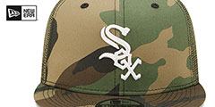 White Sox ARMY CAMO TRUCKER Hat by New Era - 3rd View