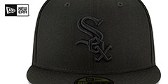 White Sox BLACKOUT Fitted Hat by New Era - 3rd View