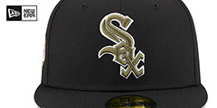 White Sox BOTANICAL SIDE-PATCH Black Fitted Hat by New Era - 3rd View