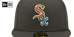 White Sox COLOR PACK MULTI Charcoal Fitted Hat by New Era - 3rd View