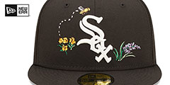 White Sox FLORAL WATERCOLORS Black Fitted Hat by New Era - 3rd View