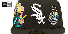 White Sox GROOVY Black Fitted Hat by New Era - 3rd View