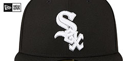 White Sox METALLIC LOGO SIDE-PATCH Black Fitted Hat by New Era - 3rd View