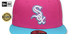 White Sox MIAMI VICE SIDE-PATCH Beetroot-Blue Fitted Hat by New Era - 3rd View