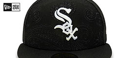 White Sox SWIRL Black Fitted Hat by New Era - 3rd View