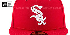 White Sox TEAM-BASIC Red-White Fitted Hat by New Era - 3rd View