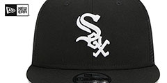 White Sox TEAM-BASIC TRUCKER SNAPBACK Black-White Hat by New Era - 3rd View