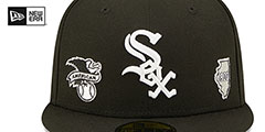 White Sox TRIPLE THREAT IDENTITY Black Fitted Hat by New Era - 3rd View