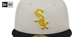 White Sox TWO-TONE STONE Fitted Hat by New Era - 3rd View