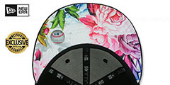 White Sox WHITE FLORAL-BOTTOM Black Fitted Hat by New Era - 3rd View