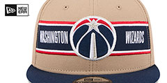 Wizards 2024 NBA DRAFT SNAPBACK Camel-Navy Hat by New Era - 3rd View