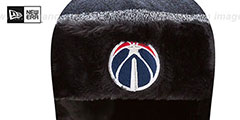 Wizards FROSTWORK TRAPPER Navy Knit Hat by New Era - 3rd View