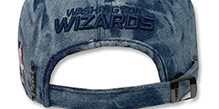 Wizards LOW-PRO BLACK METAL BADGE STRAPBACK Denim-Red Hat by Pro Standard - 3rd View