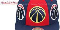 Wizards TRIPLE STACK SNAPBACK Red-Navy Hat by Mitchell and Ness - 3rd View