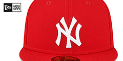 Yankees 1996 WS SIDE-PATCH UP Red-White Fitted Hat by New Era - 3rd View