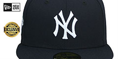 Yankees 1998 WORLD SERIES RED-BOTTOM Navy Fitted Hat by New Era - 3rd View