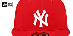 Yankees 2000 SS SIDE-PATCH UP Red-White Fitted Hat by New Era - 3rd View