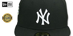 Yankees 2000 WORLD SERIES NEON GREEN-BOTTOM Black Fitted Hat by New Era - 3rd View