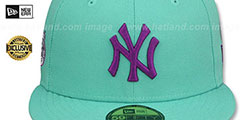 Yankees 2008 ALL STAR GAME PURPLE-BOTTOM Mint Fitted Hat by New Era - 3rd View