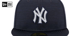 Yankees 2023 CLUBHOUSE Heather Navy Fitted Hat by New Era - 3rd View